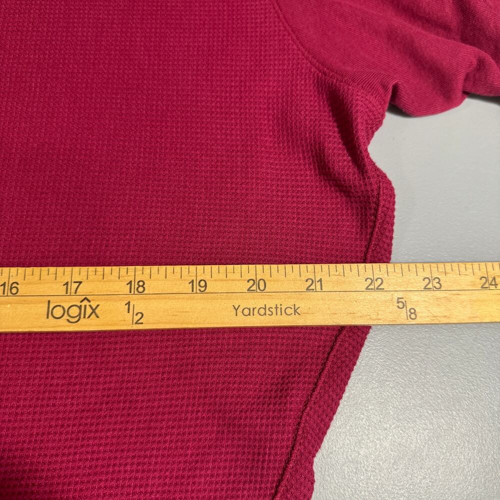 Calvin Klein Womens Thermal Knit Top Size XXL Red Long Sleeve Cropped Turtleneck - Picture 8 of 9